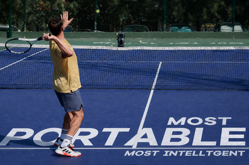 Home Tennis Practice Setup With a Portable Ball Machine