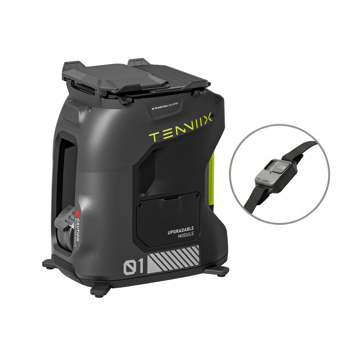 Tenniix Basic Smart Feeding System – Holds 100+ balls with adjustable speed, spin,...