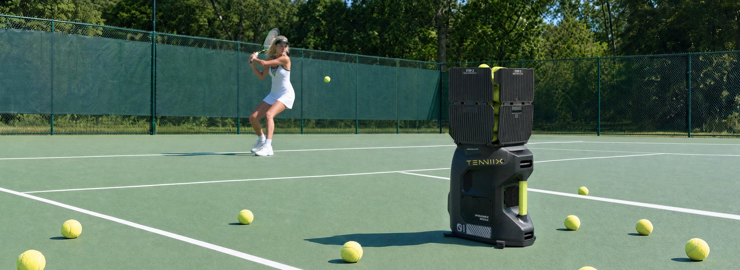 Tenniix Pro on a tennis court